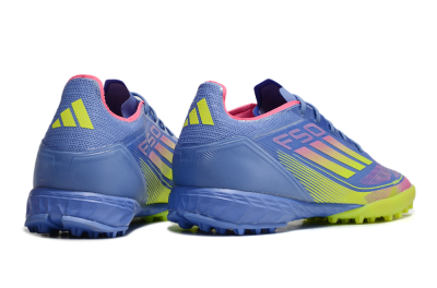Adidas F50 Pro TF Football Shoes - Blue/Yellow/Pink