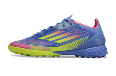 Adidas F50 Pro TF Football Shoes - Blue/Yellow/Pink