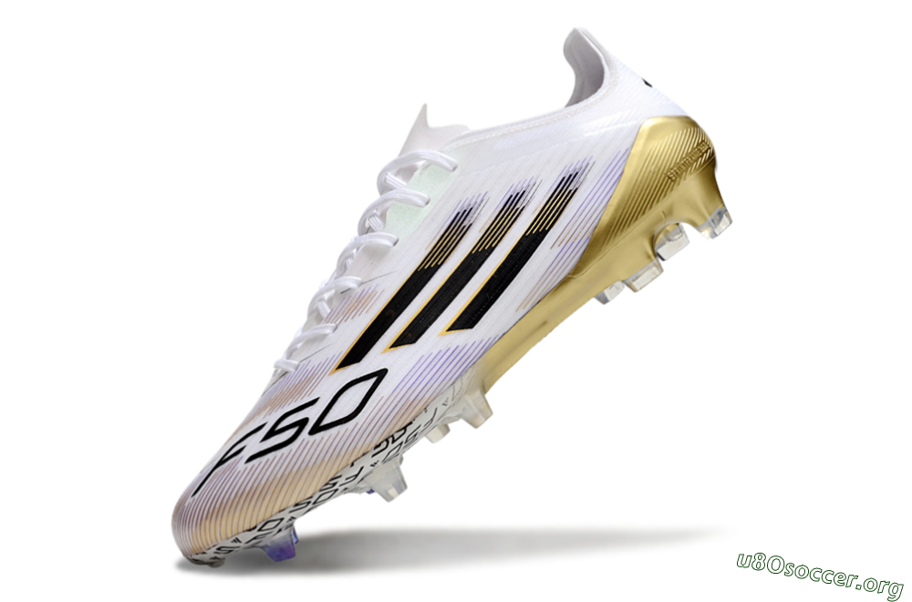 Adidas F50 Elite FG Football Boots - White/Black/Gold 5