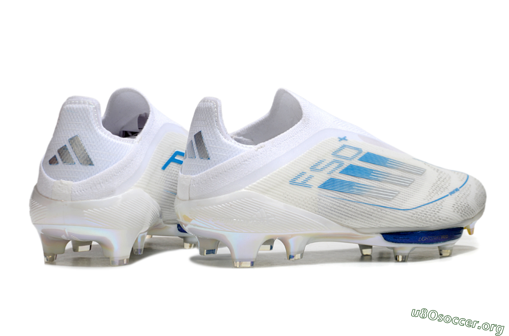 Adidas F50+ Elite Lightstrike Pro FG Football Boots - Beige/White/Blue 6