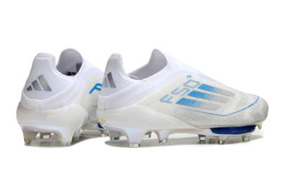 Adidas F50+ Elite Lightstrike Pro FG Football Boots - Beige/White/Blue