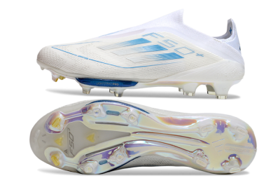 Adidas F50+ Elite Lightstrike Pro FG Football Boots - Beige/White/Blue