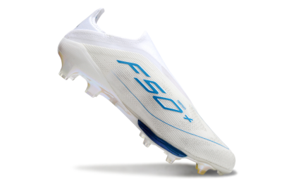Adidas F50+ Elite Lightstrike Pro FG Football Boots - Beige/White/Blue