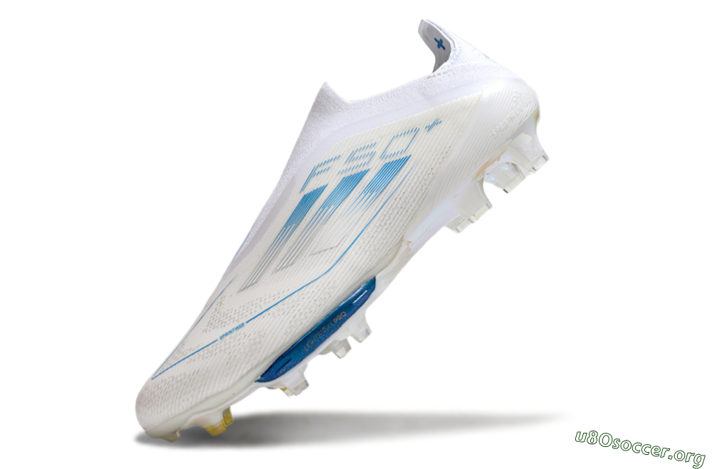Adidas F50+ Elite Lightstrike Pro FG Football Boots - Beige/White/Blue 5