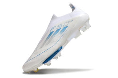 Adidas F50+ Elite Lightstrike Pro FG Football Boots - Beige/White/Blue