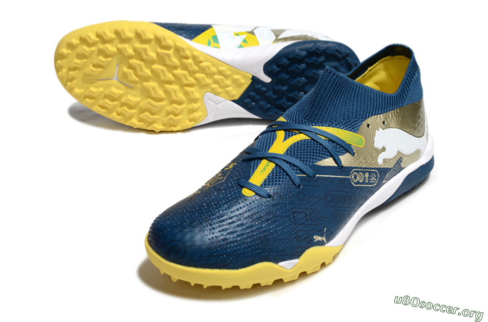 Puma Future 7 Ultimate TF Football Shoes - Blue/White/Gold 0