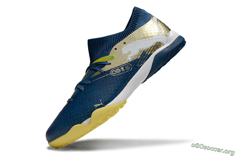 Puma Future 7 Ultimate TF Football Shoes - Blue/White/Gold 5