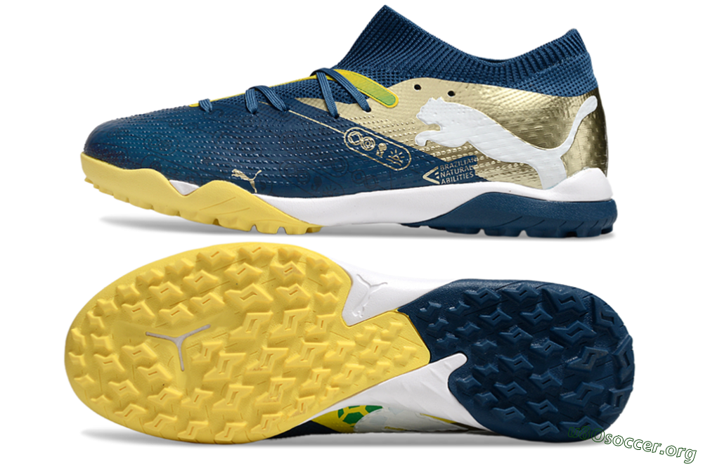 Puma Future 7 Ultimate TF Football Shoes - Blue/White/Gold 1