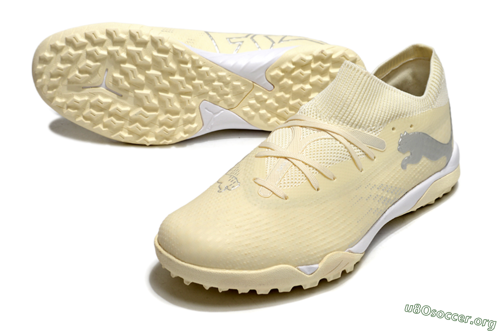 Puma Future 7 Ultimate TF Football Shoes - Beige/Silver/White 0
