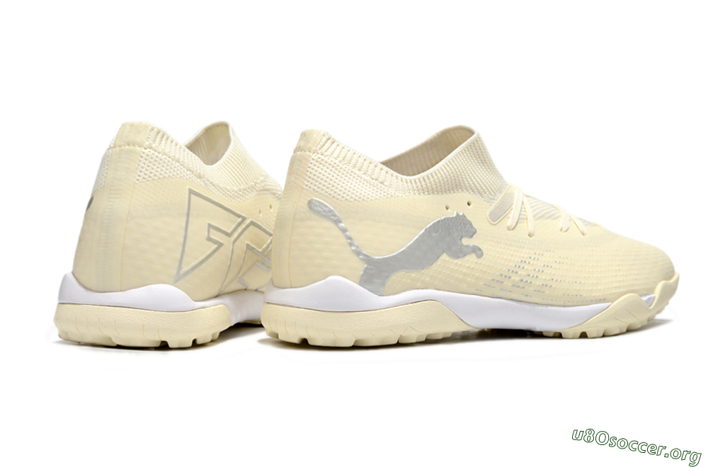 Puma Future 7 Ultimate TF Football Shoes - Beige/Silver/White 6