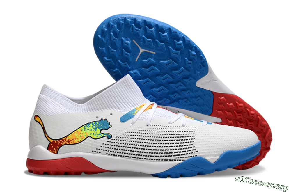 Puma Future 7 Ultimate TF Football Shoes - White/Yellow/Red/Blue 2