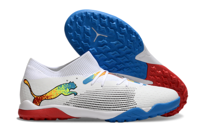 Puma Future 7 Ultimate TF Football Shoes - White/Yellow/Red/Blue