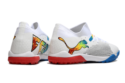 Puma Future 7 Ultimate TF Football Shoes - White/Yellow/Red/Blue