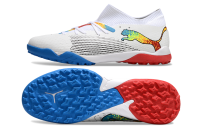 Puma Future 7 Ultimate TF Football Shoes - White/Yellow/Red/Blue