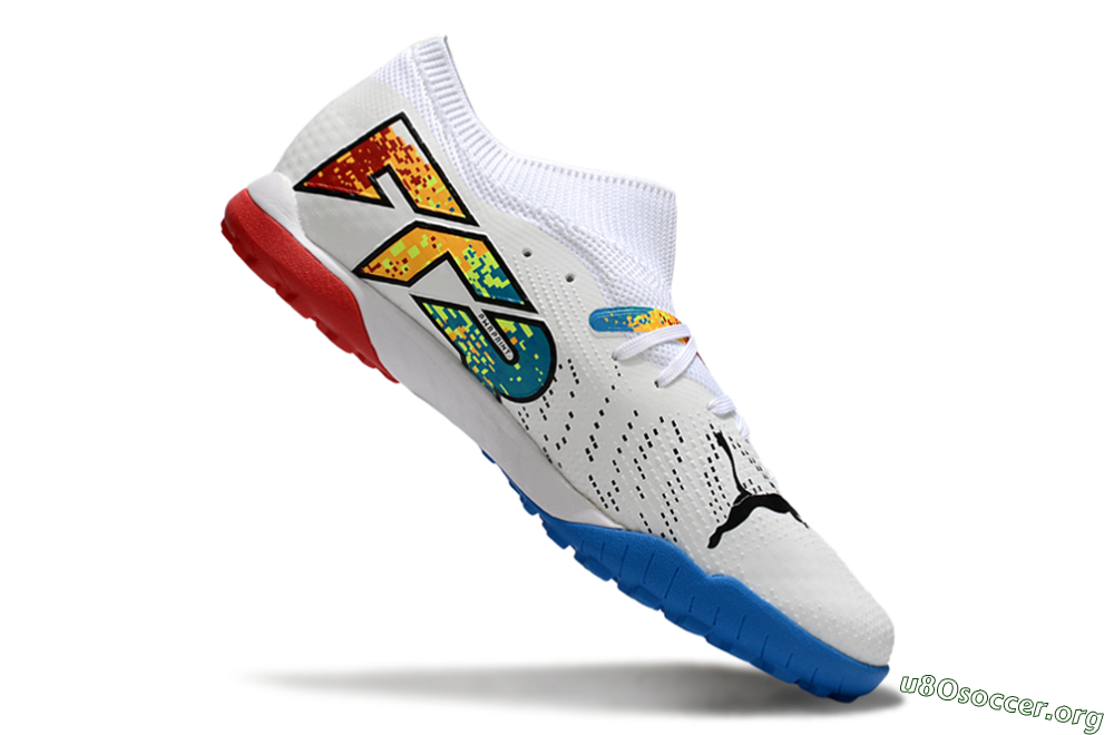 Puma Future 7 Ultimate TF Football Shoes - White/Yellow/Red/Blue 4