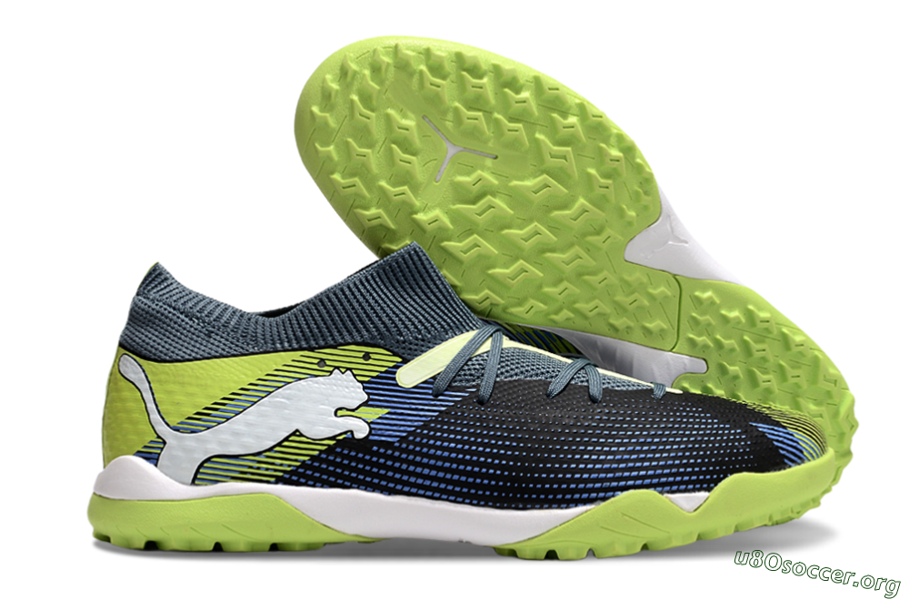 Puma Future 7 Ultimate TF Football Shoes - Black/Blue/Yellow 2