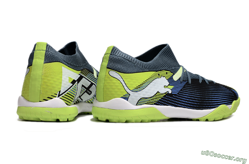 Puma Future 7 Ultimate TF Football Shoes - Black/Blue/Yellow 6