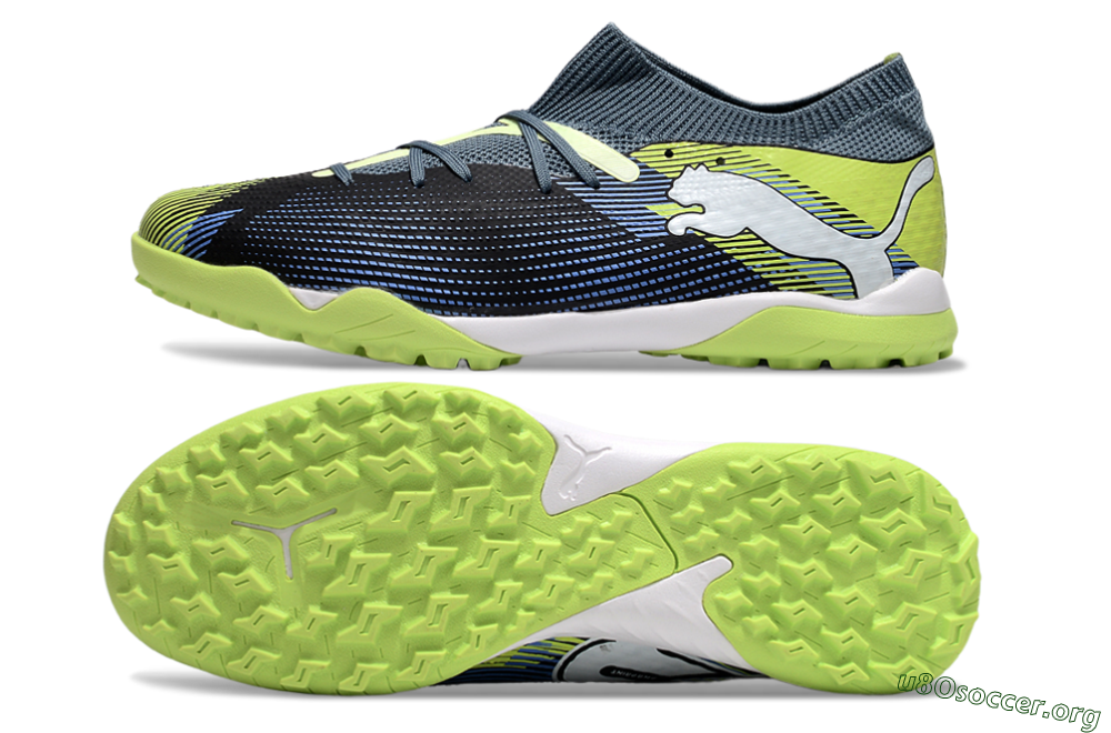 Puma Future 7 Ultimate TF Football Shoes - Black/Blue/Yellow 1