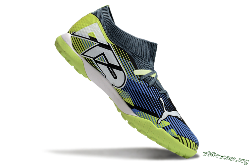 Puma Future 7 Ultimate TF Football Shoes - Black/Blue/Yellow 4
