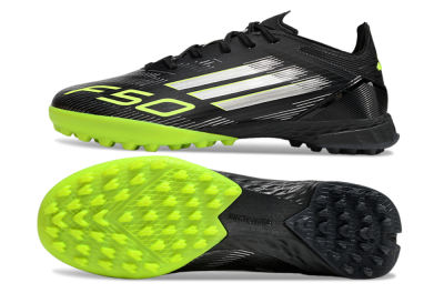 Adidas F50 Pro TF Football Shoes - Black/Yellow/Silver