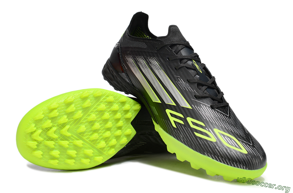 Adidas F50 Pro TF Football Shoes - Black/Yellow/Silver 0