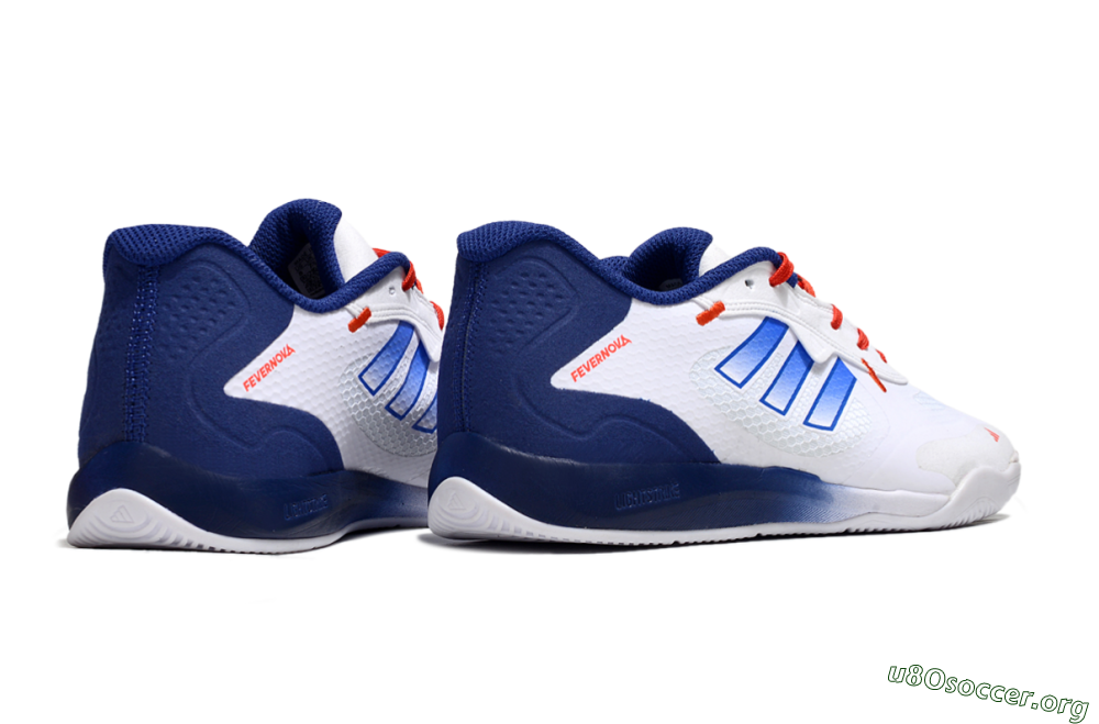 Adidas Fevernova IC Football Shoes - White/Blue/Red 6