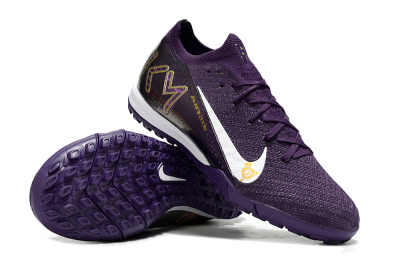 Nike Air Zoom Mercurial Vapor 16 Elite TF Football Shoes - Purple/White/Gold