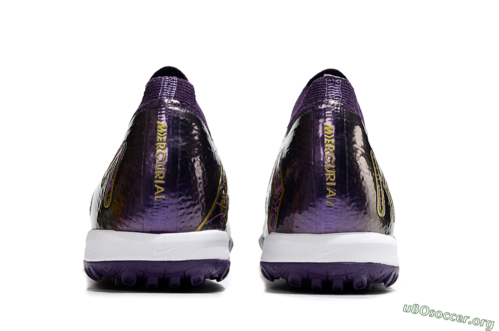 Nike Air Zoom Mercurial Vapor 16 Elite TF Football Shoes - Purple/White/Gold 5