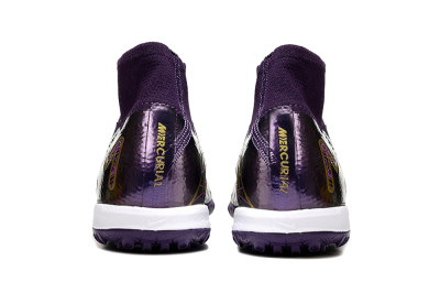 Nike Air Zoom Mercurial Superfly 10 Elite TF Football Shoes - Purple/White/Gold