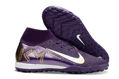 Nike Air Zoom Mercurial Superfly 10 Elite TF Football Shoes - Purple/White/Gold
