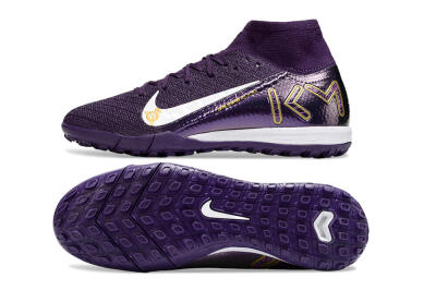 Nike Air Zoom Mercurial Superfly 10 Elite TF Football Shoes - Purple/White/Gold