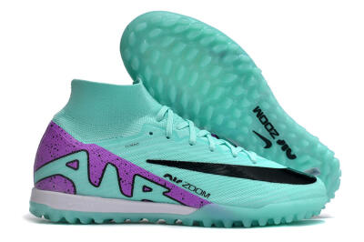 Nike Air Zoom Mercurial Superfly 10 Elite TF Football Shoes - Jade/Black/Purple