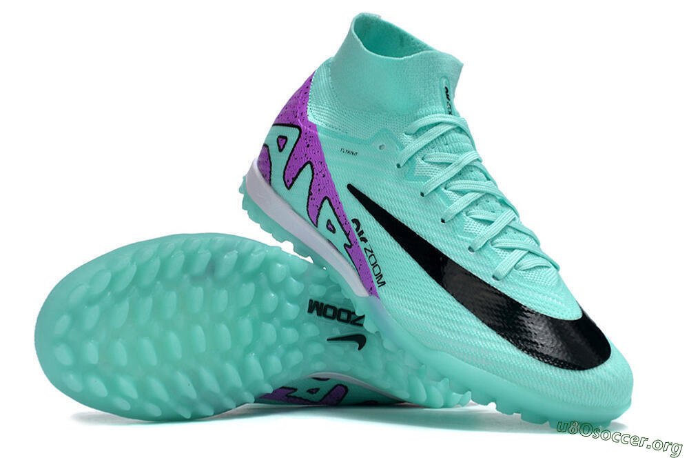 Nike Air Zoom Mercurial Superfly 10 Elite TF Football Shoes - Jade/Black/Purple 1