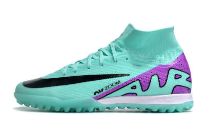 Nike Air Zoom Mercurial Superfly 10 Elite TF Football Shoes - Jade/Black/Purple