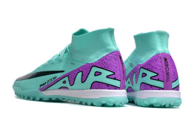 Nike Air Zoom Mercurial Superfly 10 Elite TF Football Shoes - Jade/Black/Purple