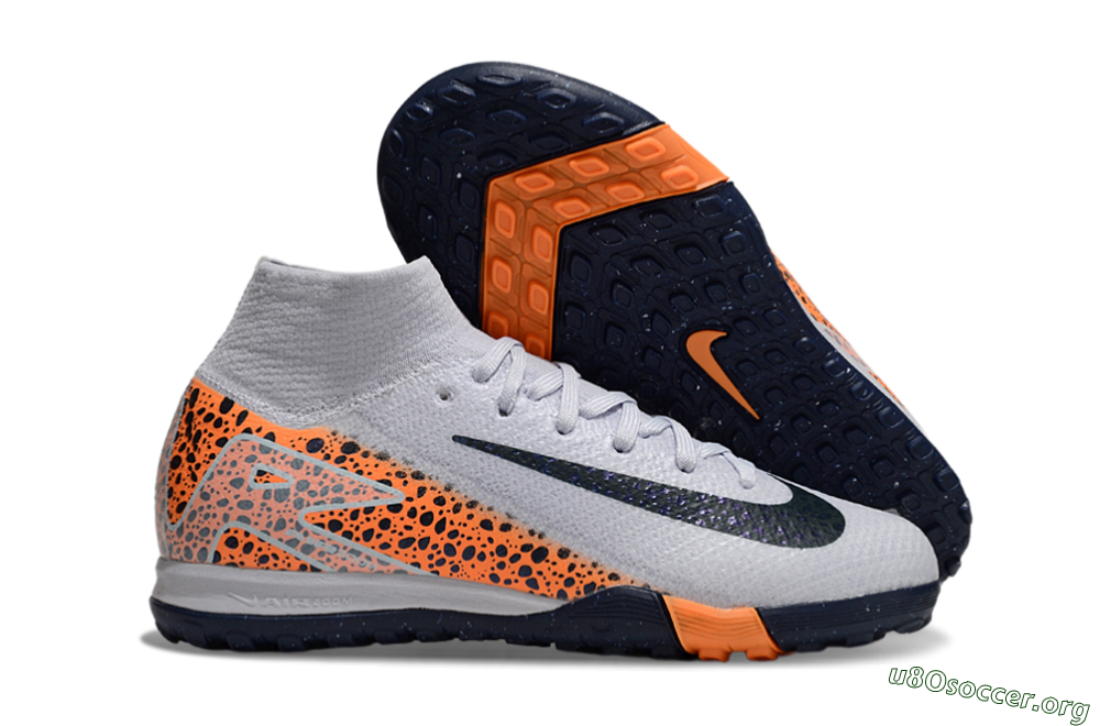 Nike Air Zoom Mercurial Superfly 10 Elite TF Football Shoes - Grey/Black/Leopard 2