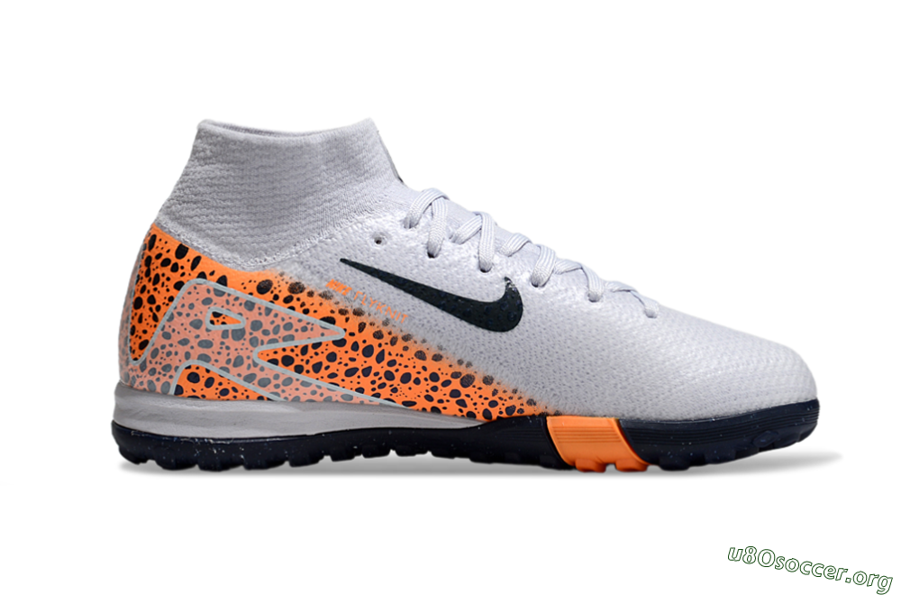 Nike Air Zoom Mercurial Superfly 10 Elite TF Football Shoes - Grey/Black/Leopard 4