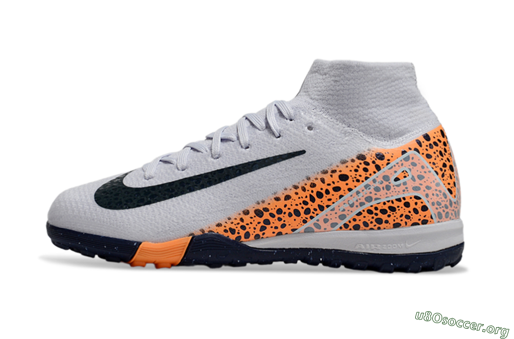 Nike Air Zoom Mercurial Superfly 10 Elite TF Football Shoes - Grey/Black/Leopard 3