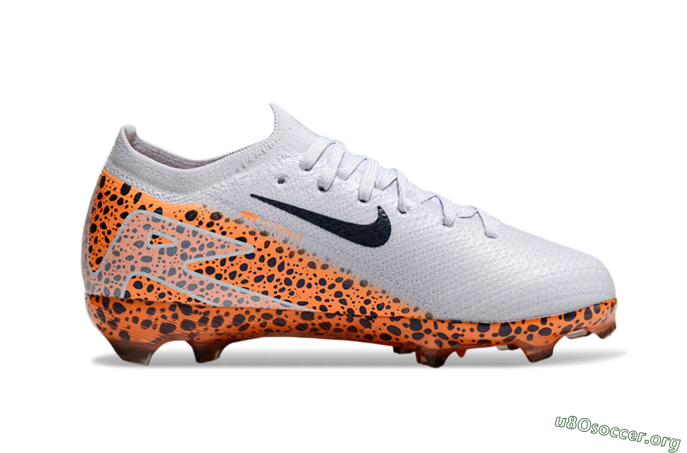 Nike Air Zoom Mercurial Vapor 16 Elite FG Football Boots - Grey/Black/Leopard 4
