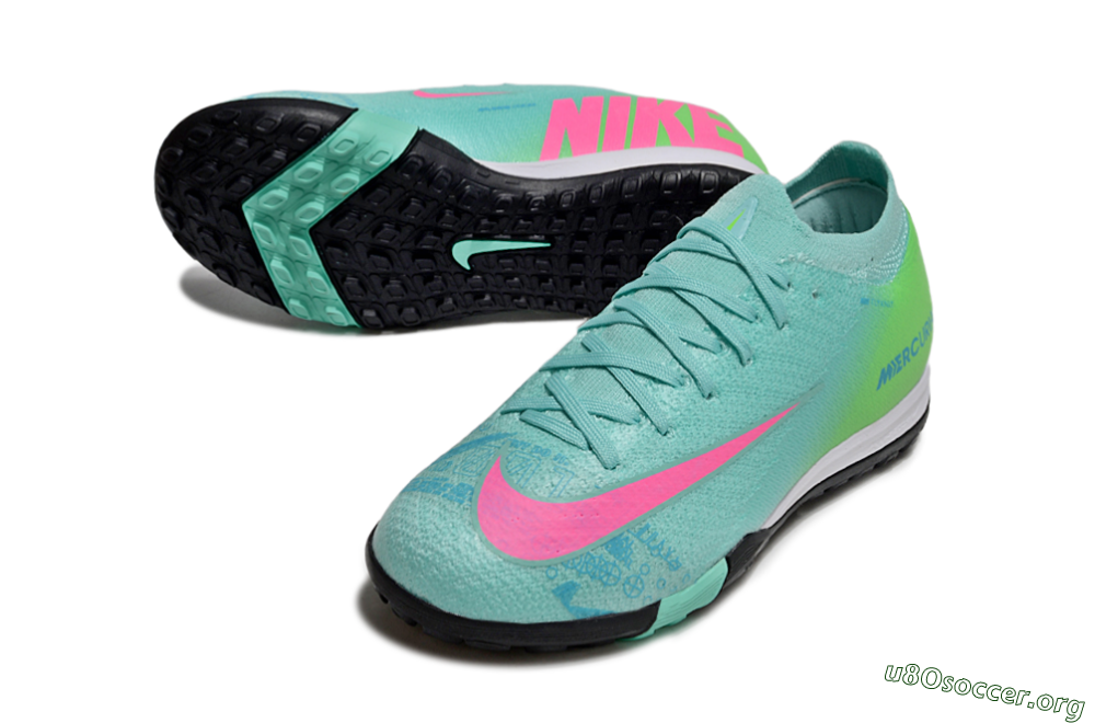 Nike Air Zoom Mercurial Vapor 16 Elite TF Football Shoes - Jade/Yellow/Pink 0