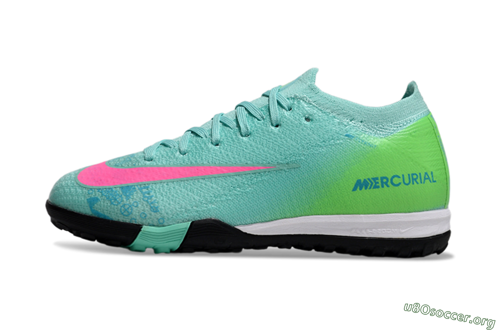 Nike Air Zoom Mercurial Vapor 16 Elite TF Football Shoes - Jade/Yellow/Pink 3