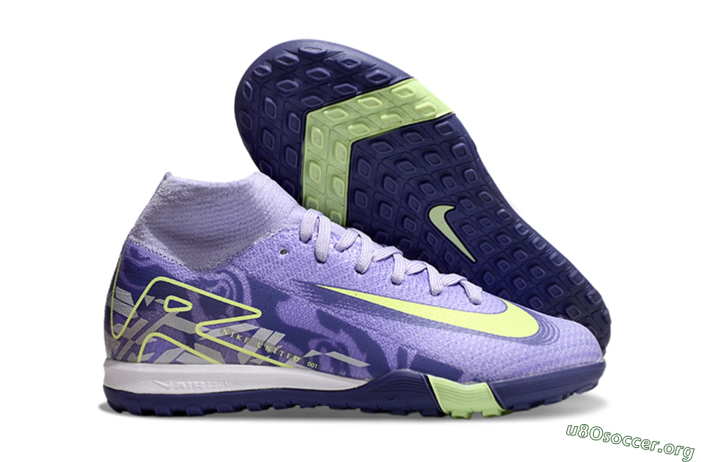 Nike Air Zoom Mercurial Superfly 10 Elite TF Football Shoes - Purple/Yellow 2