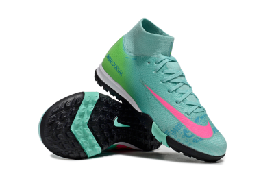Nike Air Zoom Mercurial Superfly 10 Elite TF Football Shoes - Jade/Pink/Yellow