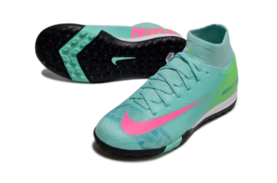 Nike Air Zoom Mercurial Superfly 10 Elite TF Football Shoes - Jade/Pink/Yellow