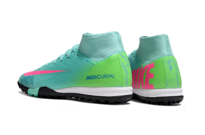 Nike Air Zoom Mercurial Superfly 10 Elite TF Football Shoes - Jade/Pink/Yellow