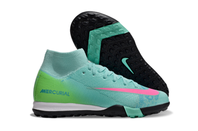 Nike Air Zoom Mercurial Superfly 10 Elite TF Football Shoes - Jade/Pink/Yellow