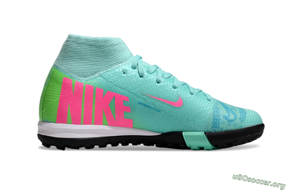 Nike Air Zoom Mercurial Superfly 10 Elite TF Football Shoes - Jade/Pink/Yellow 4