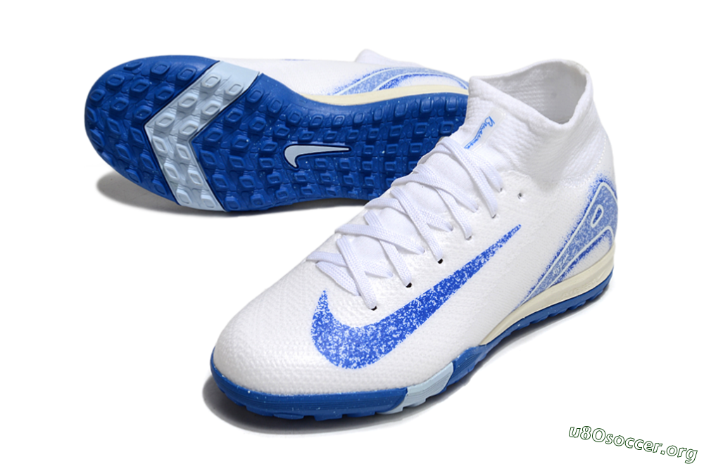 Nike Air Zoom Mercurial Superfly 10 Elite TF Football Shoes - White/Blue 0