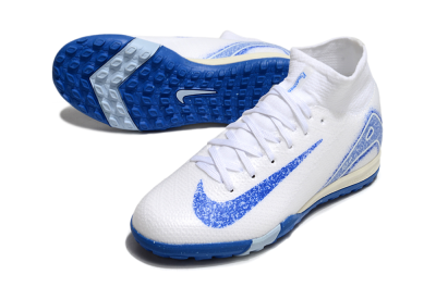 Nike Air Zoom Mercurial Superfly 10 Elite TF Football Shoes - White/Blue