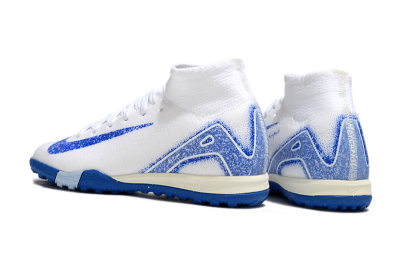 Nike Air Zoom Mercurial Superfly 10 Elite TF Football Shoes - White/Blue